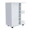 Tuhome Bar Cart, Two External Shelves, Four Casters, Six Built-in Wine Rack, Single Door Cabinet, White BLB6540 - alternate 6